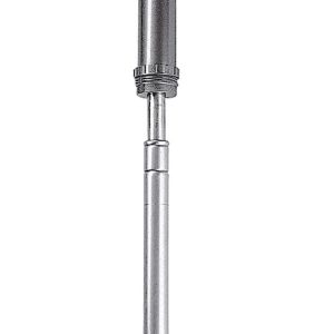 A Samson metal hand-operated pump with a long handle, curved spout, and cylindrical body, typically used for dispensing liquids from barrels or drums.